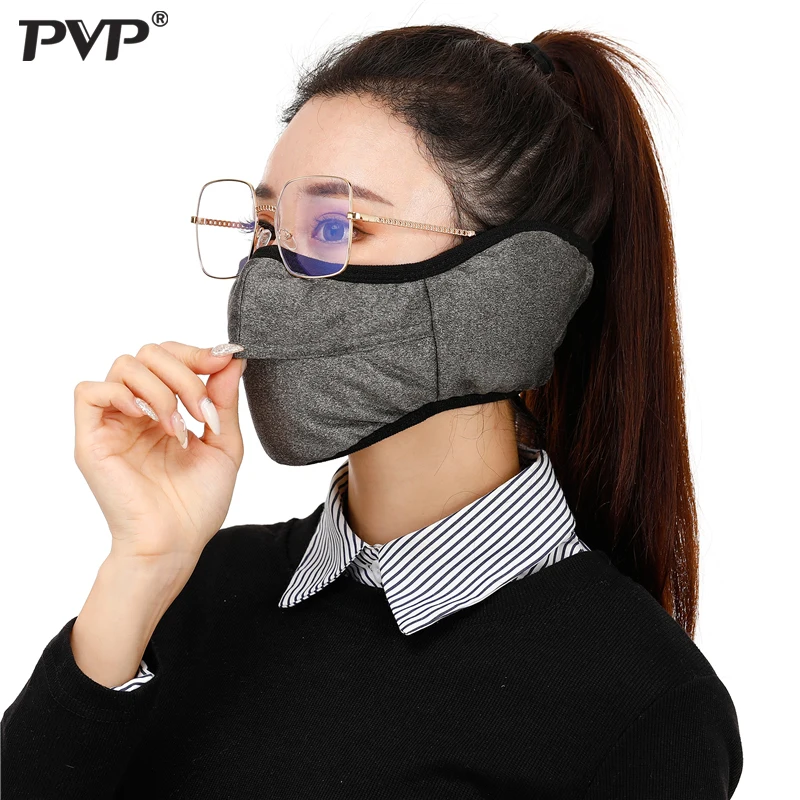 Зима 2019 PVP флисовая велосипедная полутеплая маска для лица зимние спортивные