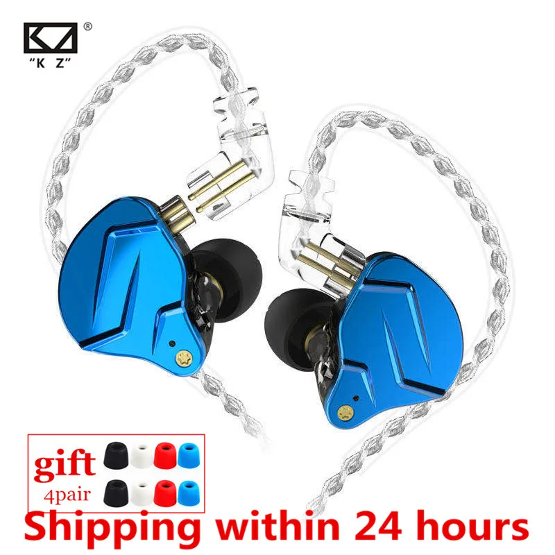 Наушники-вкладыши KZ ZSN PRO X 1DD 1BA, гибридные металлические, Hi-Fi, для диджеев, мониторов и бега, спортивные, KZ ZST X ZSX ZS10 PRO V90 C12 - изображение