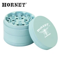hornet aluminum 63mm 4 layers tobacco herb grinder metal non stick smoking herb spices grinder crusher smoke accessories