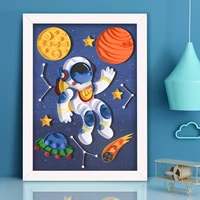 spaceman star sky diy paper happy planet quilling paper kit home decor origami crafts cardboard craft paper quilling tools set