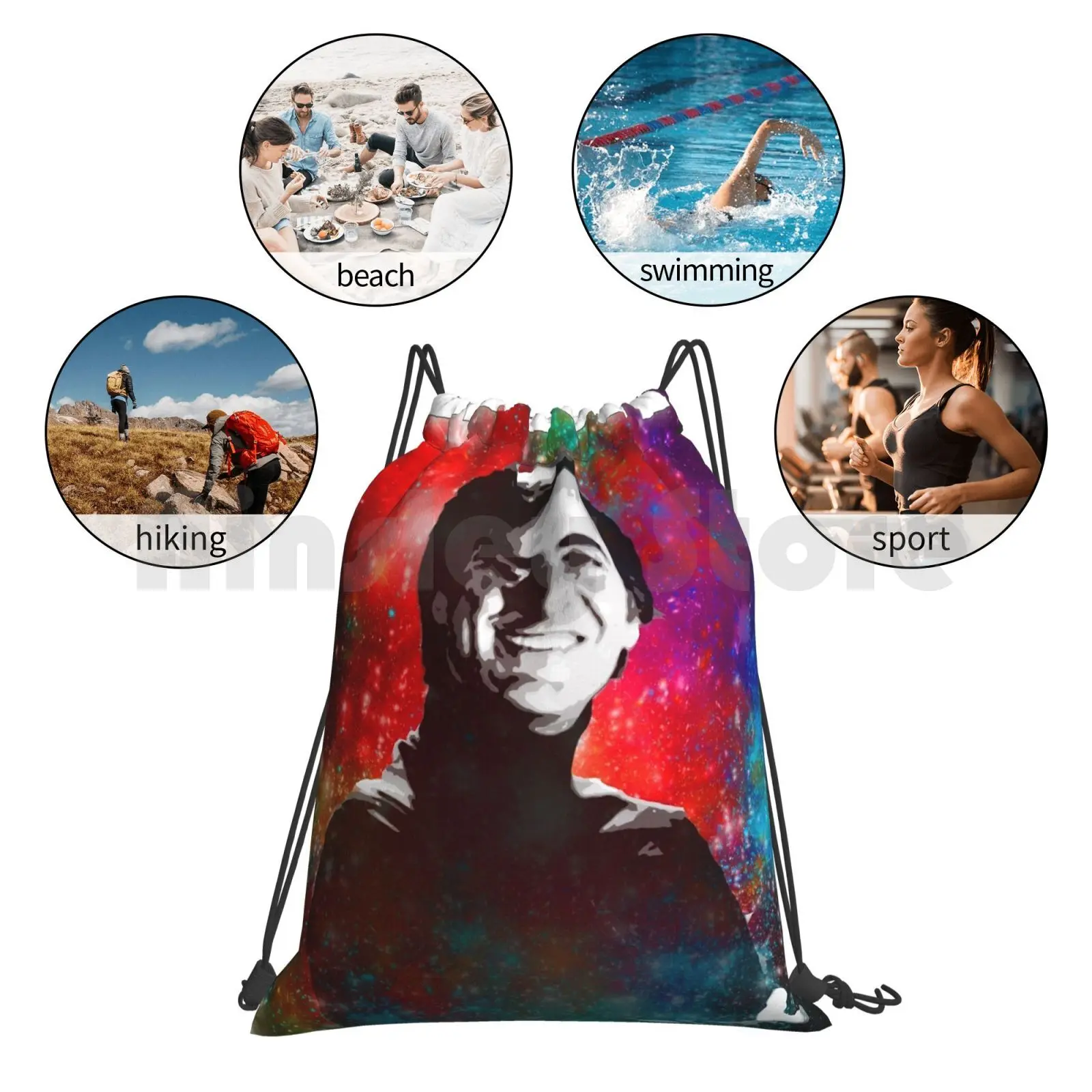 

Be Cool Like Carl Backpack Drawstring Bags Gym Bag Waterproof Cosmos Science Carl Sagan Academic Carl Sagan Interview
