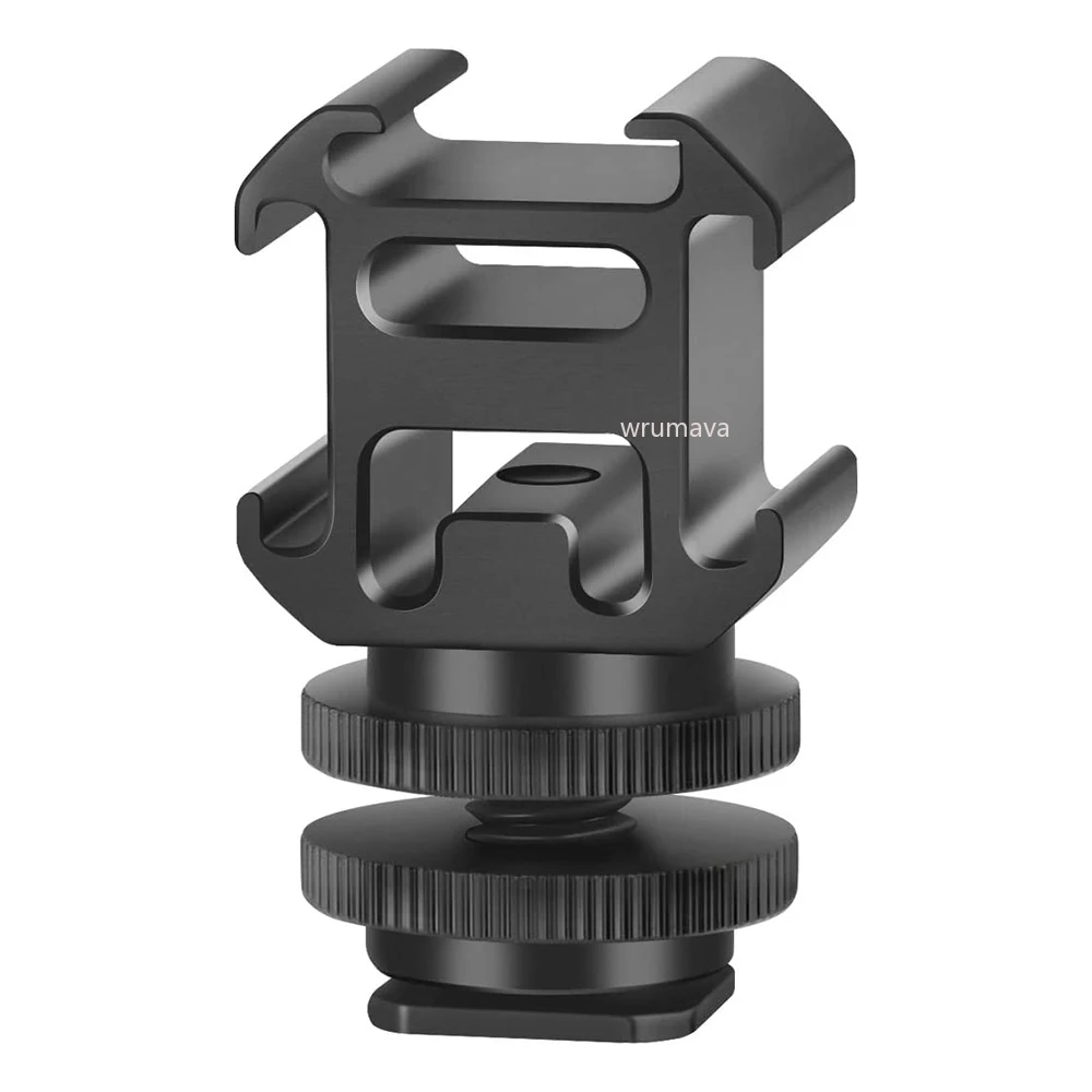 Aluminium Camera Hot Shoe Mount Adapter Video Triple Cold Bracket Light LED Monitors Microphones Studio Flash | Электроника