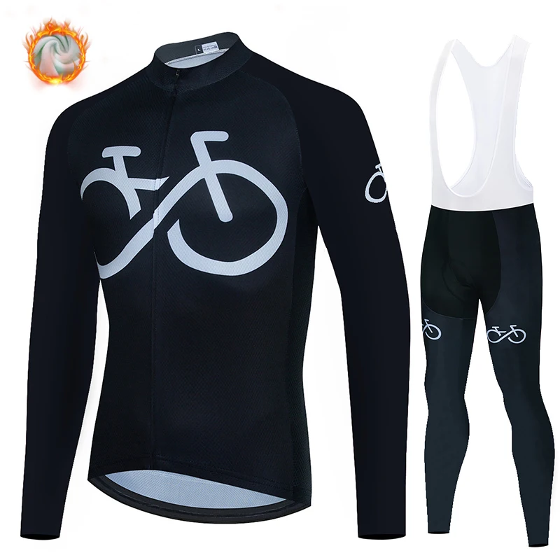 

Мужские комплекты термобельных флисовых велосипедных Джерси 2021, зимний супертеплый Комплект Джерси для горных велосипедов