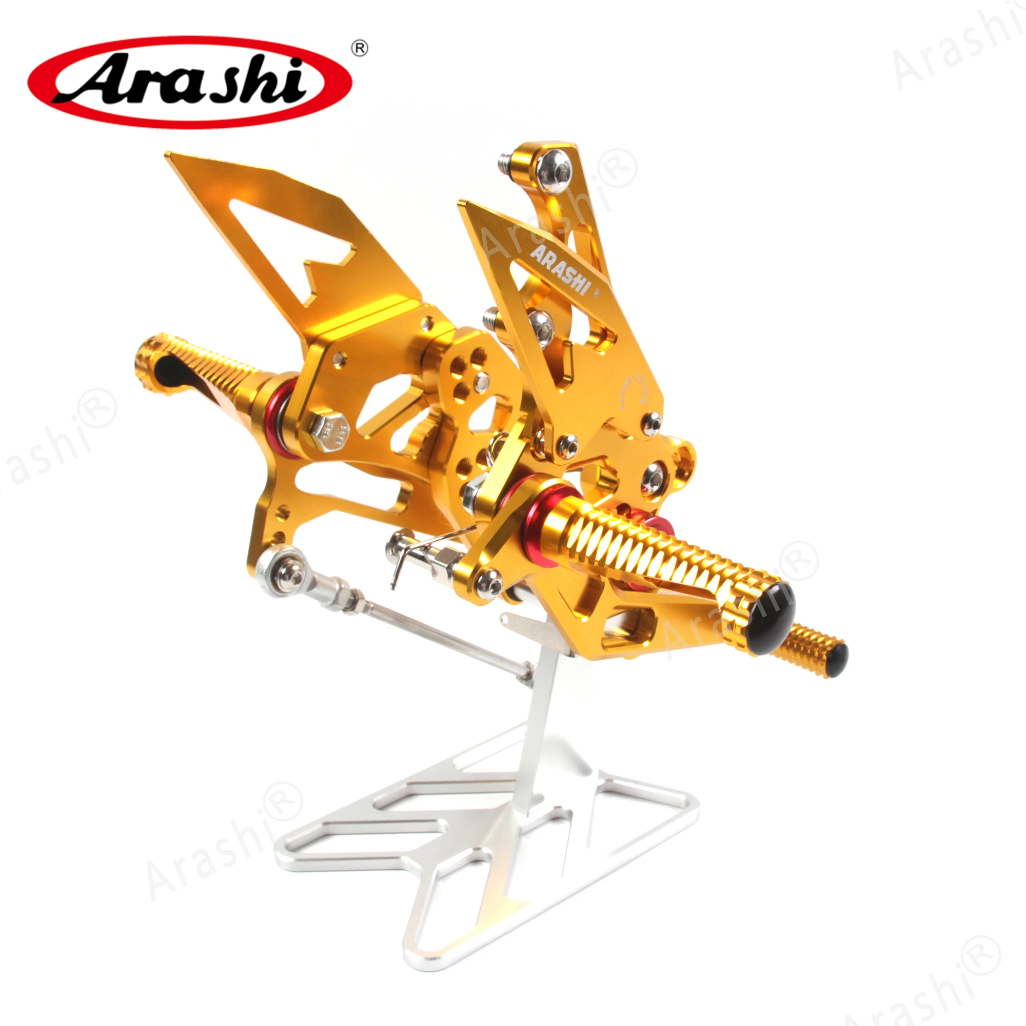 Arashi регулируемая подножка для YAMAHA YZF R3 R25 / MT03 MT25 2015 2021 CNC подножки задние комплекты