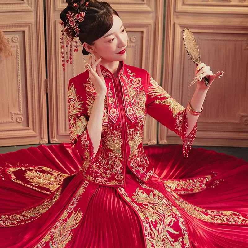 FZSLCYIYI Китайский стиль женщин мужчин свадебное платье Классический роскошный вышитый Hanfu Одежда Брак костюм Vestidos Размер S-2XL включительно.