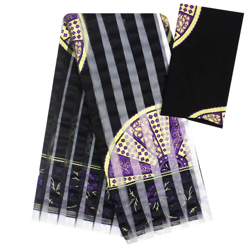 Фатиновая ткань органза с вышивкой шелковая полосатая кружевная