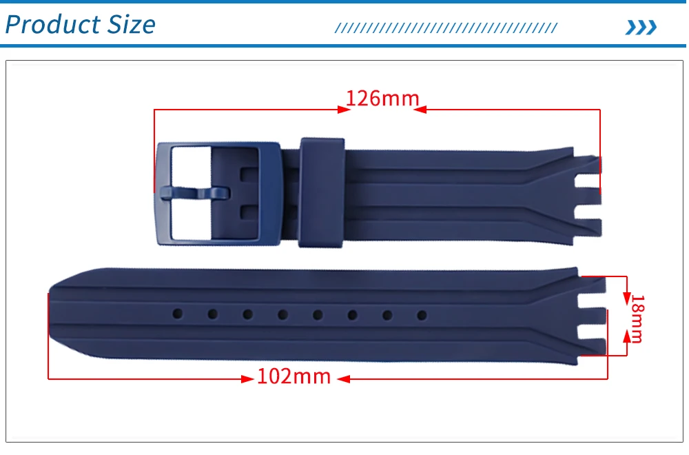 Ремешок для часов аксессуары Подходит для Swatch SUIK400 SUIB400 мужской и женский 18 мм силиконовый ремешок