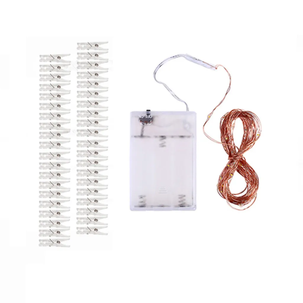 Светодиодная гирлянда с зажимами для фотографий украшение вечеринки свадьбы 2/5/10