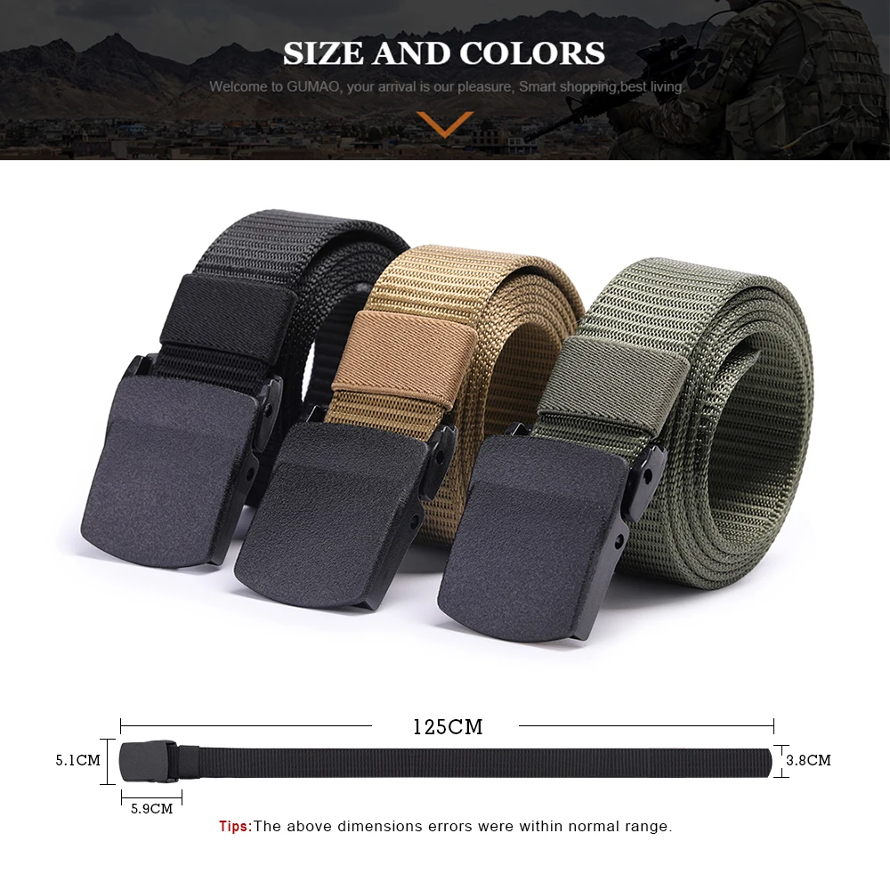 Нейлоновый черный тактический ремень с металлической пряжкой армейский боевой
