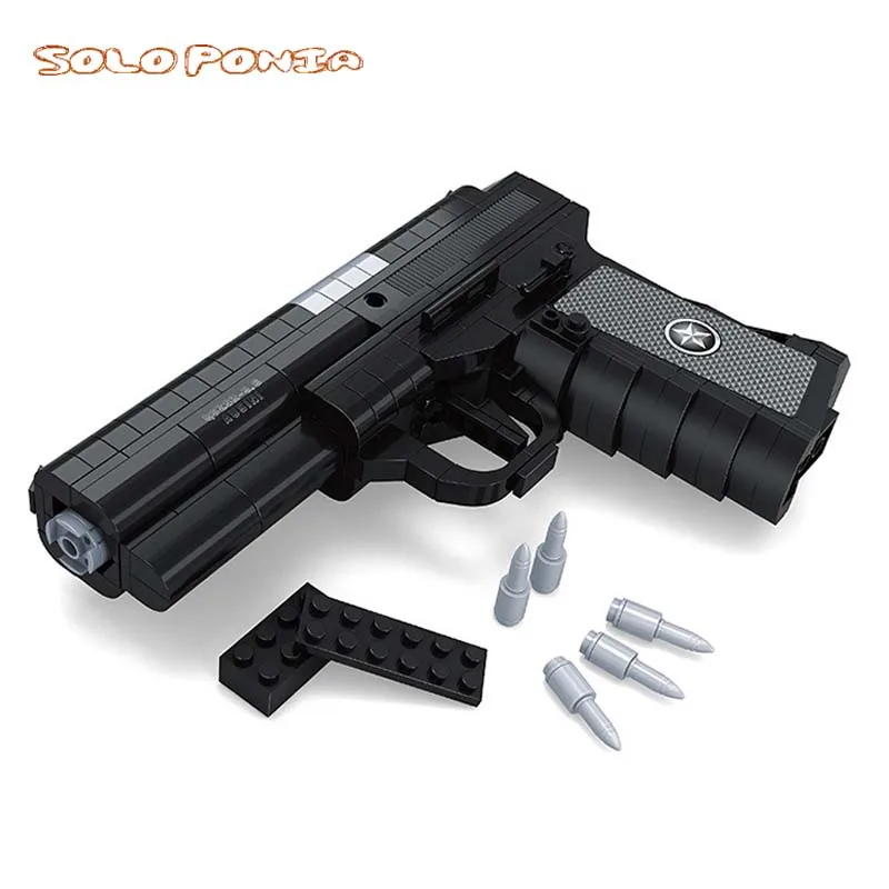 Ausini Guns Technic Pistol Gun Model SWAT WW2 Police Weapon Moc Building Block Construction piston Toys | Игрушки и хобби