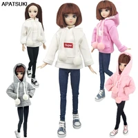 fashion doll clothes sweatshirt coat for barbie doll clothes for barbie doll outfits pants canvas shoes 16 dolls accessories