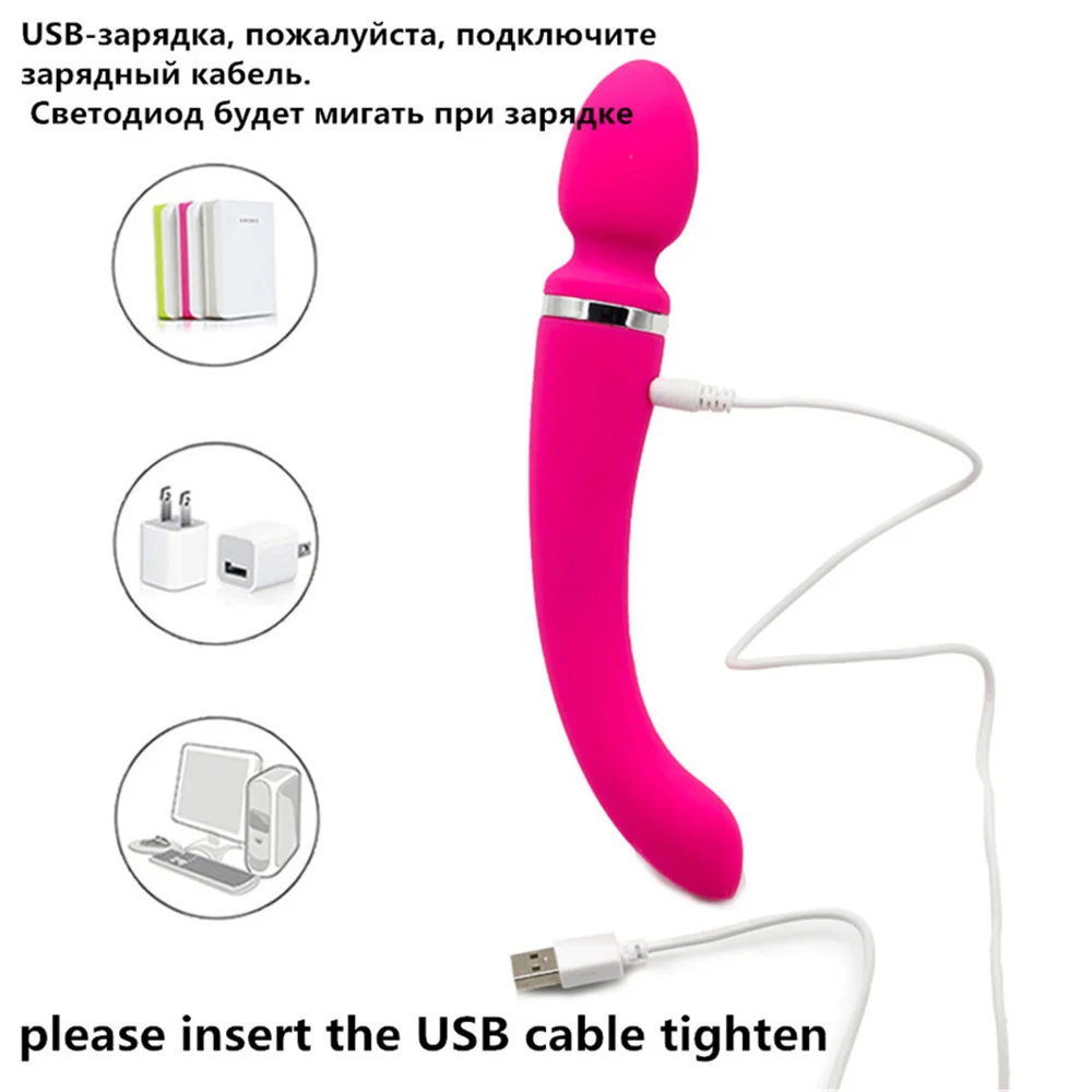 Перезаряжаемые G-spot вибрации интимные игрушки AV Волшебная палочка массажер