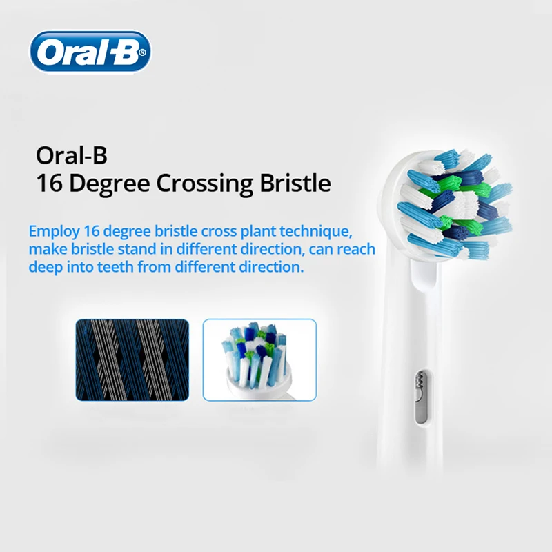 Зубная щетка Oral B сменная с крестообразной головкой для электрическая зубная