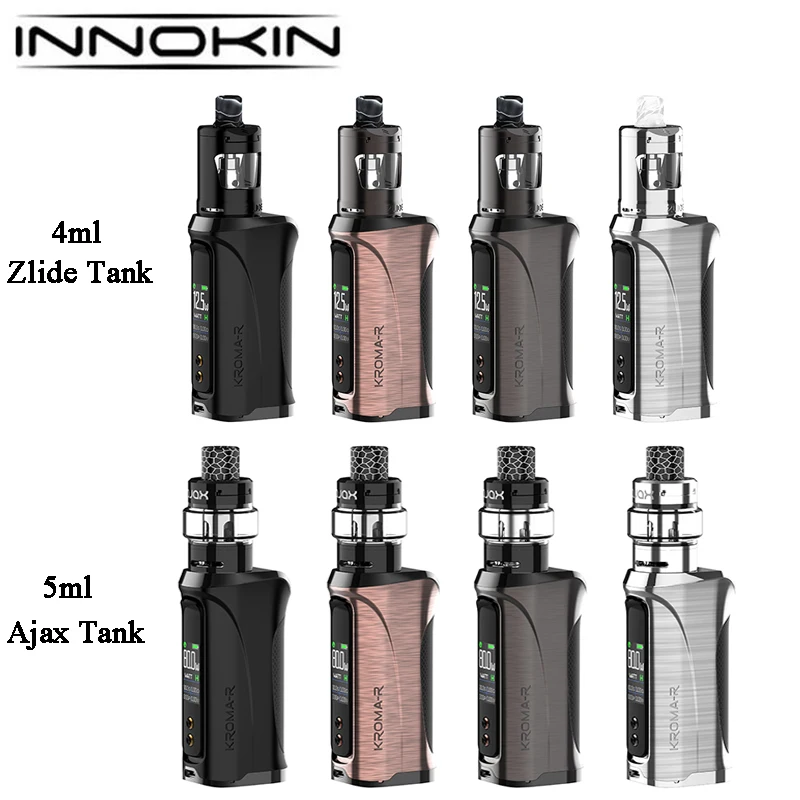 Original Innokin Kroma R 80W VW Box Mod Fit 18650 battery With 4ml Zlide Tank / 5ml Ajax MTL/DTL Vape Kit | Электроника