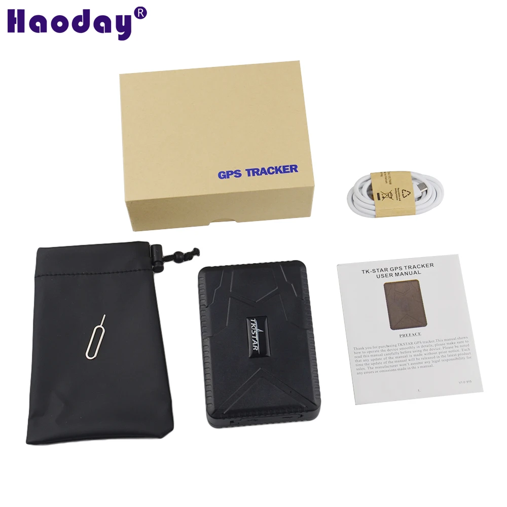 GPS-трекер для автомобиля TK915 с коробкой GPS-локатор водонепроницаемой сумкой