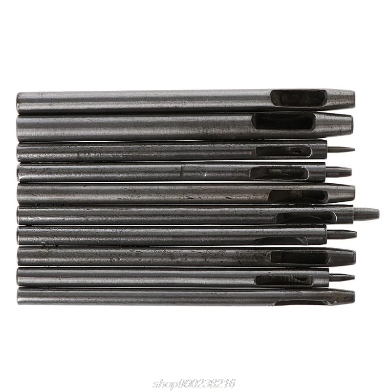 

10Pcs Leather Hole Punch Cutter 0.5mm-5mm Working Tools for Leather Watch Bands Belts Canvas Paper Plastics F23 21 Dropship