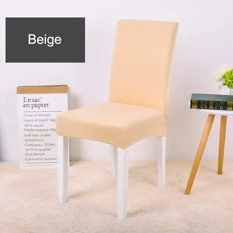 Однотонные чехлы на стулья серого цвета эластичный чехол из спандекса для