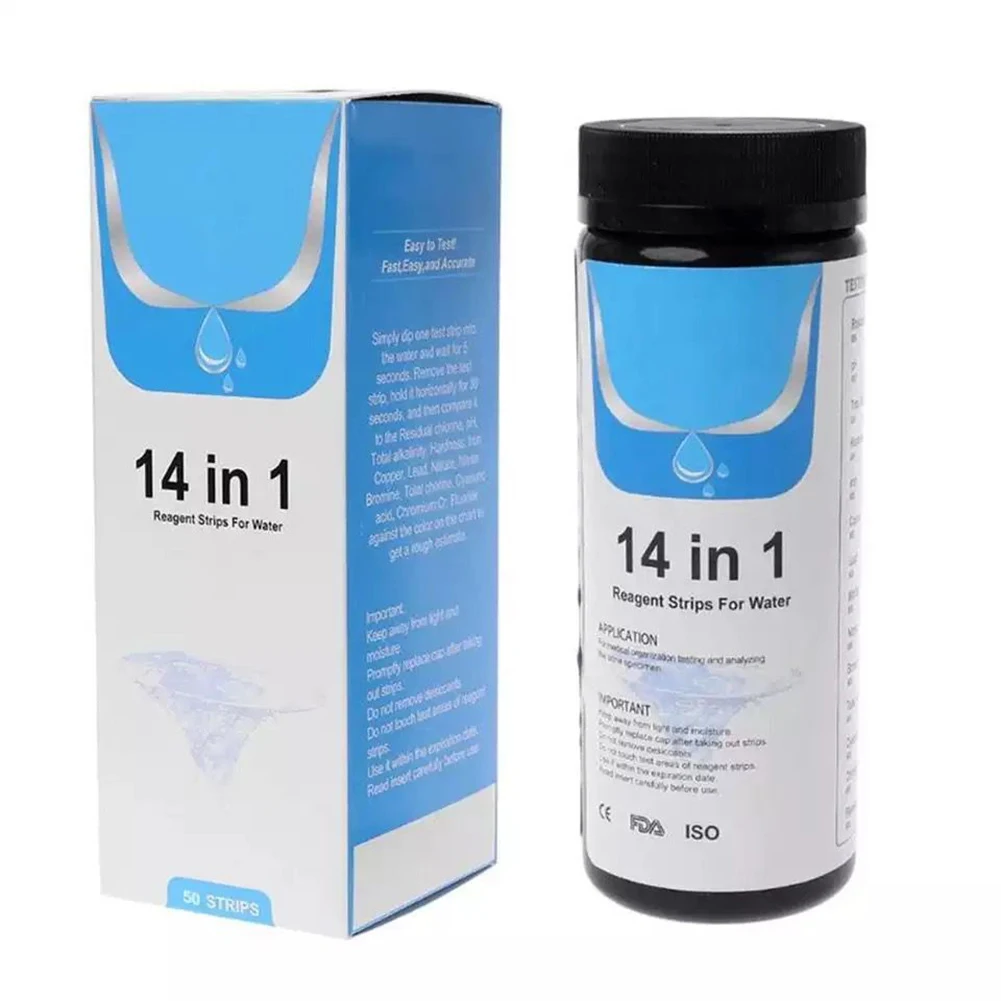 50 шт мульти функциональный 14 в 1 питьевой воды Тесты полоски качества документы