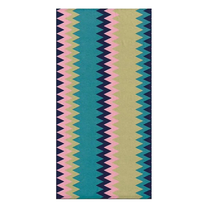 

Fashion Pop Turkish Kilim Stripes Microfiber Beach Travel Towel Modern Striped Swimming Sport Yoga Towels for Women Quick Drying