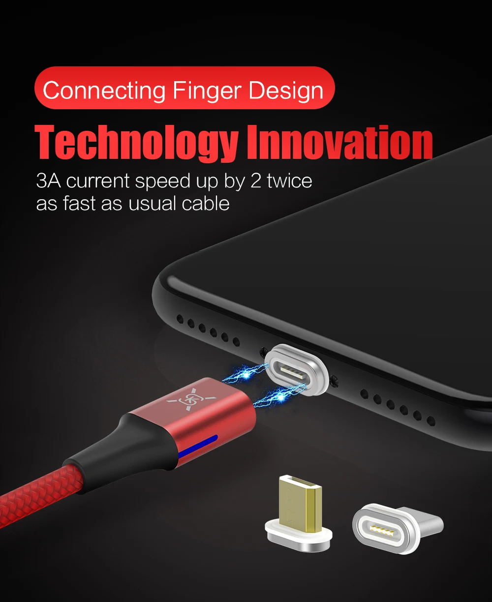 Магнитный автомобильный кабель SIKAI 1,5 м Micro usb type C для быстрой зарядки 3 в 1, Магнитный зарядный провод usb c для huawei honor 10 для xiaomi 9