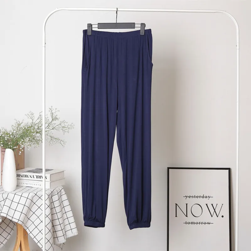 Fdfklak Spring Cotton Women Sleep bottoms Female Loose 3XL-7XL Plus Size Nighty Trousers Sleepwear Wine Red Pajama Pants