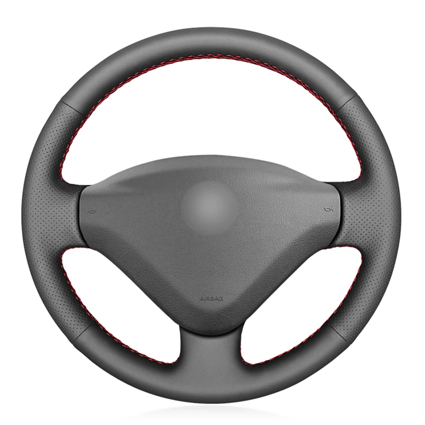 Черный из искусственной кожи DIY чехол рулевого колеса автомобиля для peugeot 207 2006- Expert 2008- Partner 2009- Fiat Scudo 2010