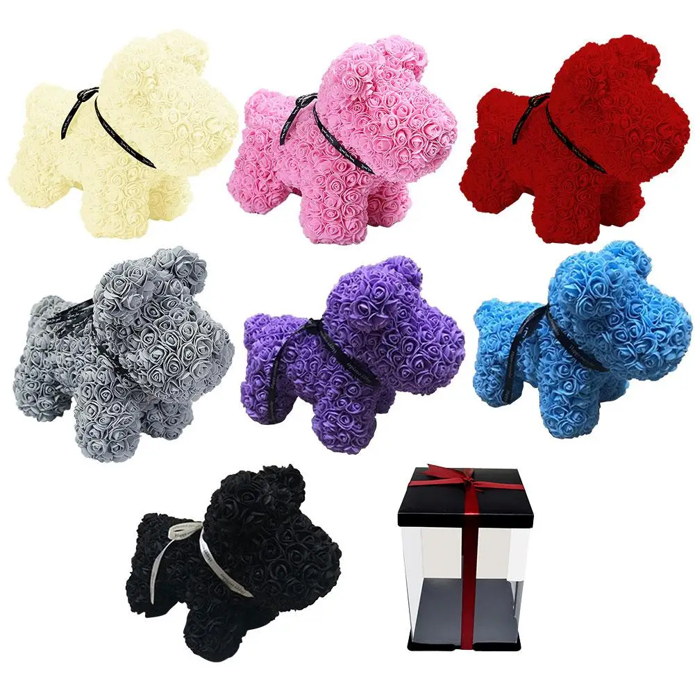 

Artificial Flower Rose Dog Valentine's Day Gift PE Rose Dog Simulation Rose Dog For Graduation Valentine's Day Girlfriend Gift