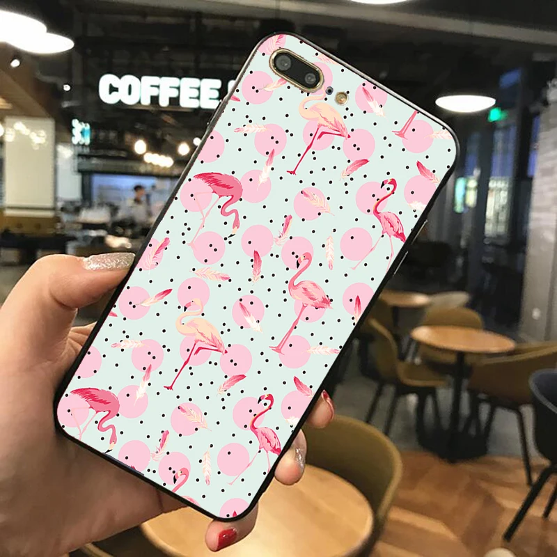 Новый чехол для телефона iPhone X 7 8 6 Plus XS XR с фламинго 5S 6S Мягкая силиконовая задняя
