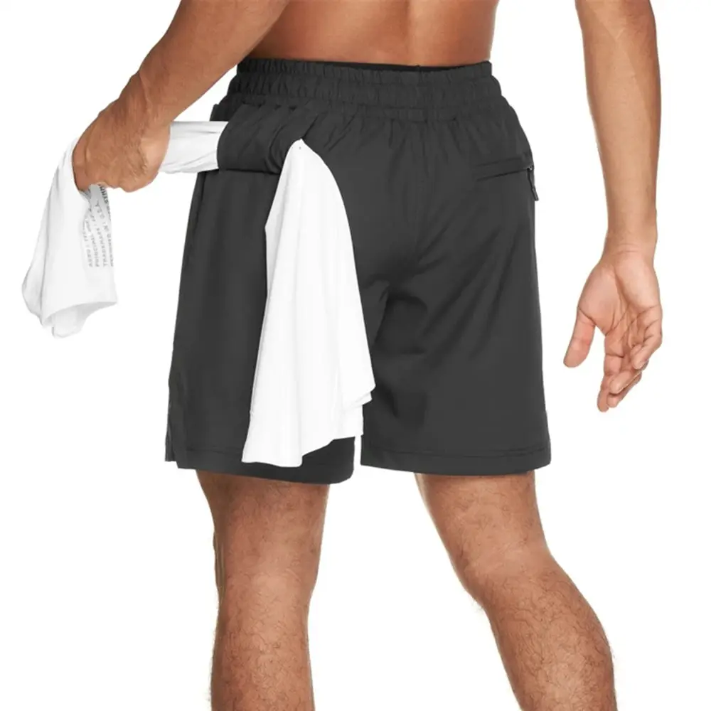 

Новые спортивные шорты для бега, мужские летние повседневные быстросохнущие короткие брюки, тренировочные шорты для тренажерного зала и фи...