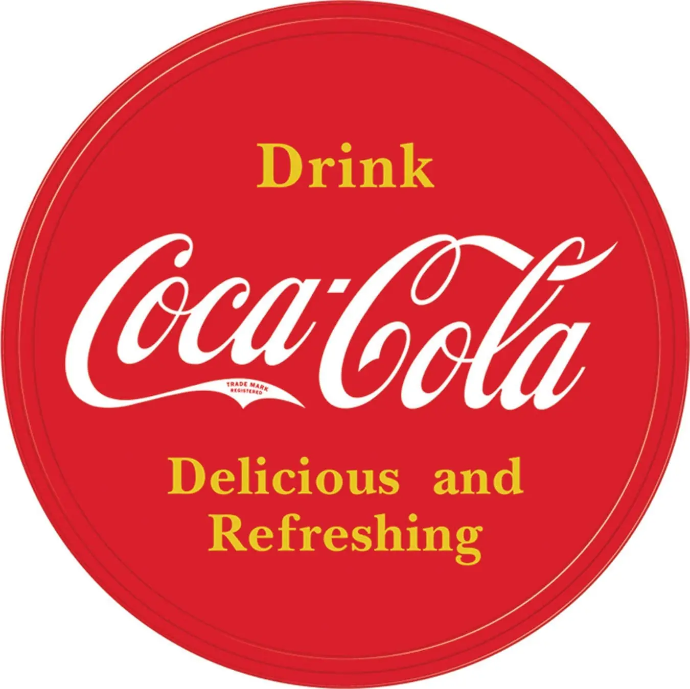 Фото Жестяной знак с логотипом пуговицы кока-колы 11 75 дюйма в диаметре 11x11 | Дом и сад