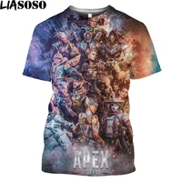 liasoso game apex legends 3d printed t shirt leisure trendy men women anime harajuku shirt tops streetwear punk tees pullovers