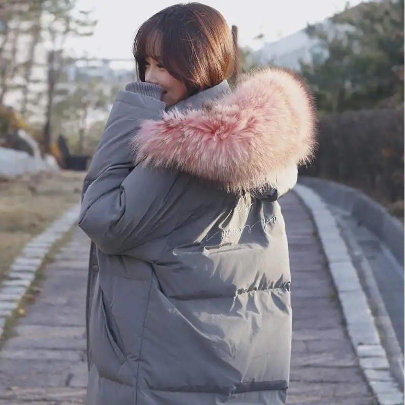 Женские 2021 пуховик на утином пуху пальто для женщин ультра до колена Длинные