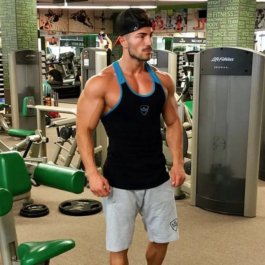 Мужской комплект одежда для фитнеса обтягивающие мужские костюмы летняя