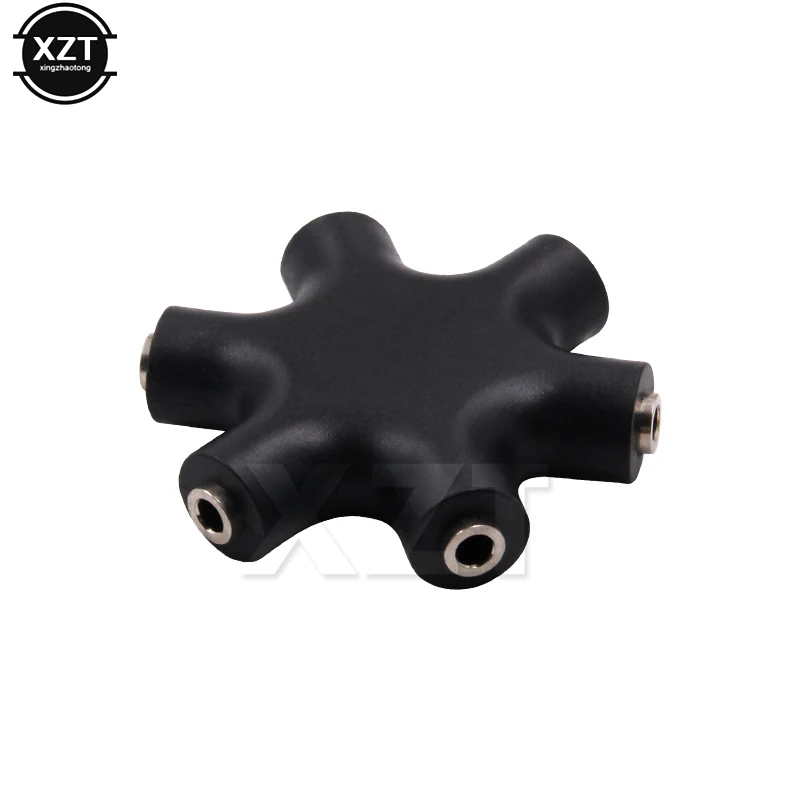 Разъем 3 5 мм 6-ходовой многопортовый концентратор Aux сплиттер для наушников