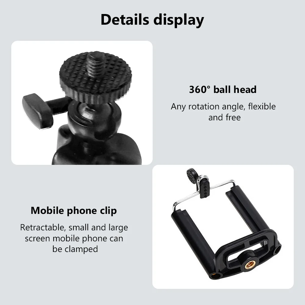 Flexible Sponge Octopus Tripod Mobile Phone Holder for iPhone Samsung Xiaomi Huawei Smartphone Tripod for Gopro 9 8 7 Camera images - 6
