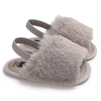 newborn infant baby girls shoes fashion fur fluff slipper cute winter soft sole indoor toddler moccasins crib shoes