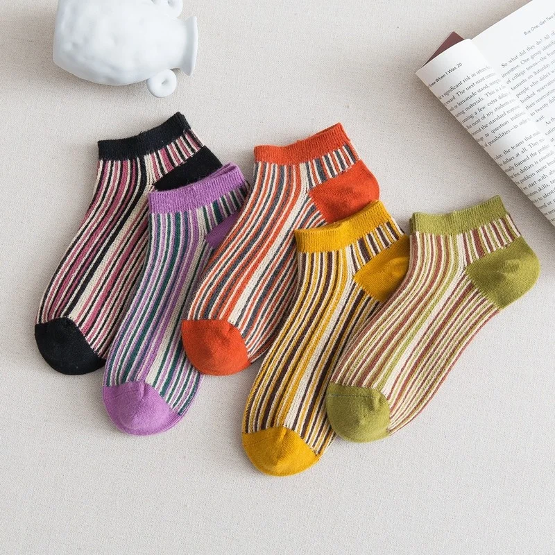 

3 пары, женские хлопковые носки в японском стиле