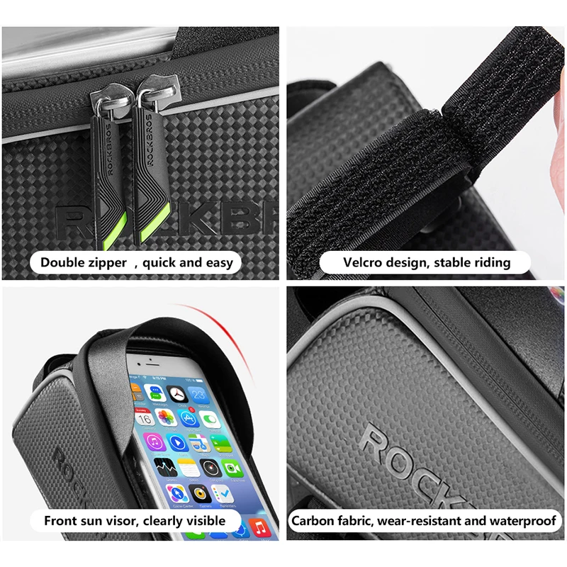 Непромокаемый держатель для велосипедной сумки с передней трубкой