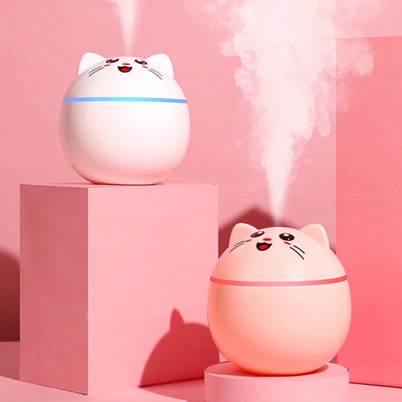

GOONE Mini Air Humidifier 300ml Lucky Cat USB For Home Ultrasonic Car Mist Maker with Colorful Lights Office Desktop Air Puri