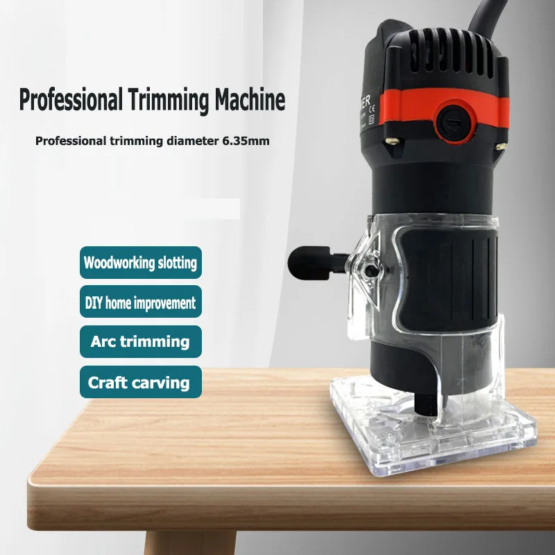 

Electric Laminate Edge Trimmer Wood Router Woodworking Laminator Carpentry Trimming Cutting Carving Machine Power Tool 800W