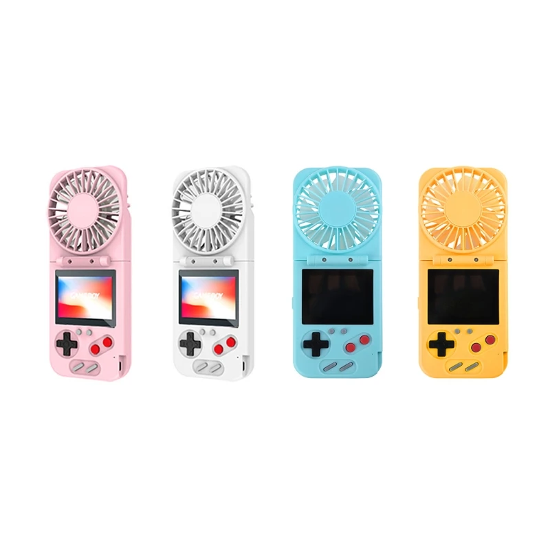 

500 in 1 Gameboy Color Display Built-in Video Games Player Mini Personal Fan Travel Fan Retro Game Console Much Fan