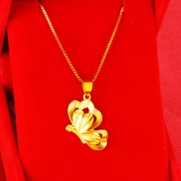 butterfly necklace 24k gold plated necklaces for women cute party anniversary engagement wedding necklaeces fashion jewelry