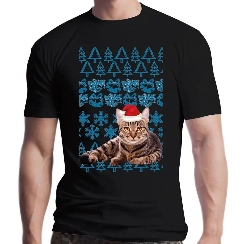 

New Cat 2 Christmas Santa P - Ringer Cotton Tshirt Casual Tee Shirt