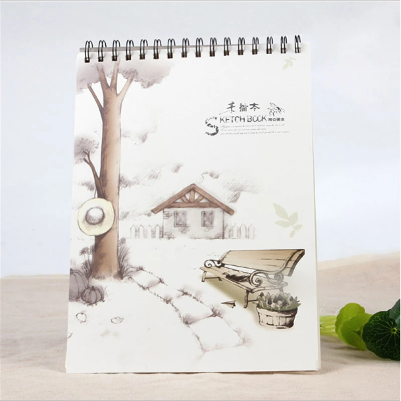 Простая бумага для скетчей формата А4 ручная роспись 40 страниц скетч книга