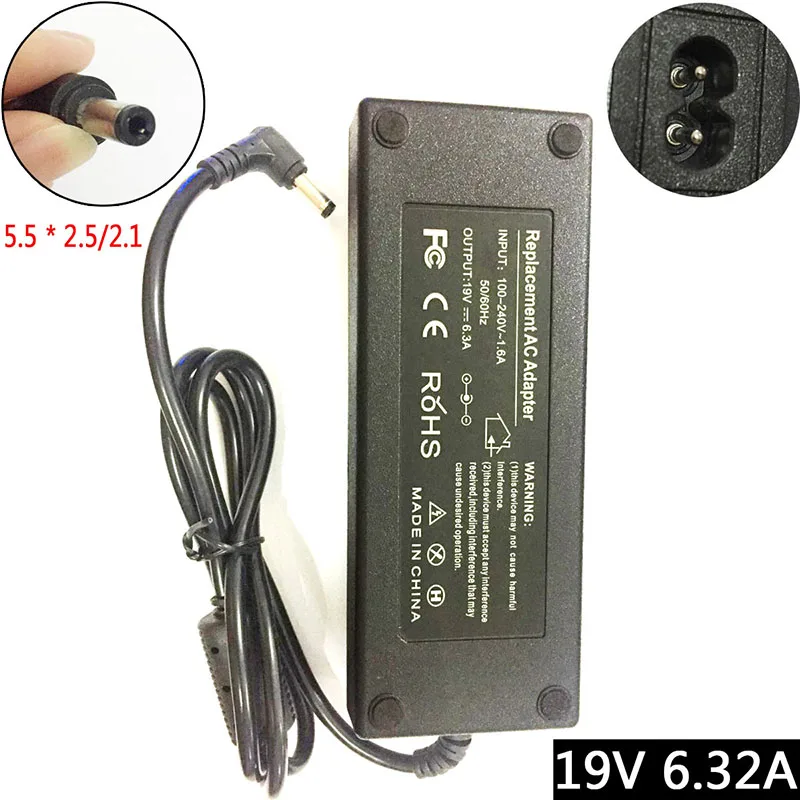 Новый 19V 6.32A 5 5*2 5/2 1 адаптер питания зарядное устройство для BA 301 Inogen One G2 G3