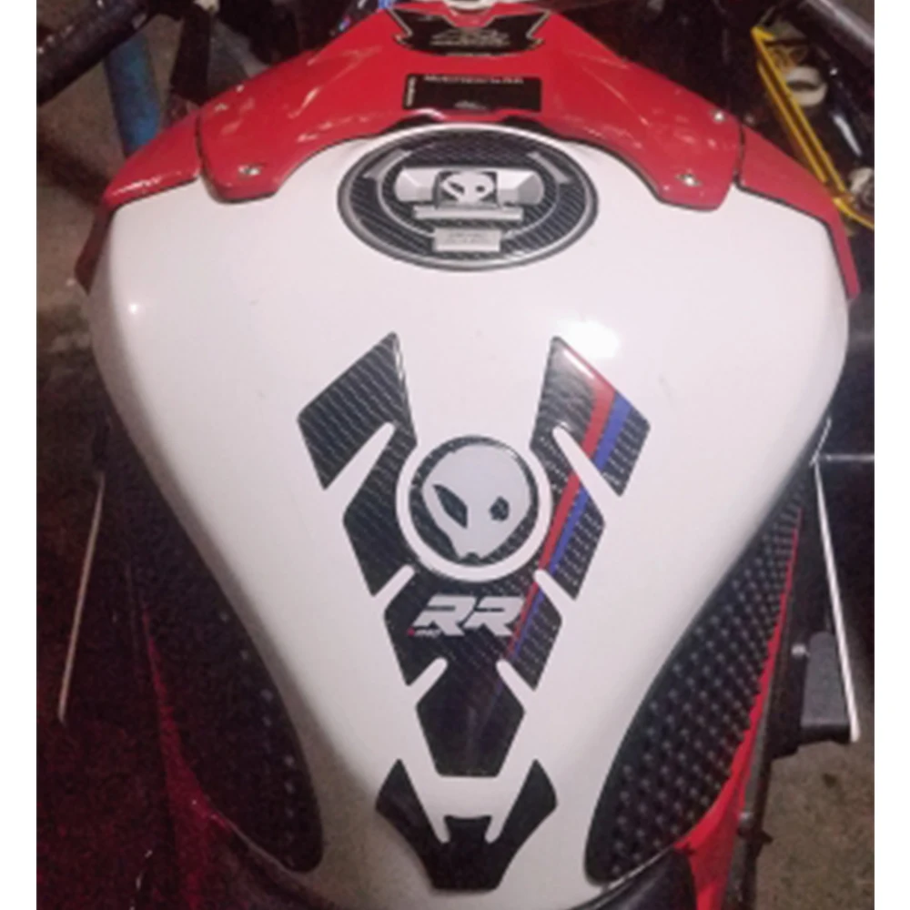 Черная задняя крышка для топливного бака мотоцикла 3D из углеродного волокна