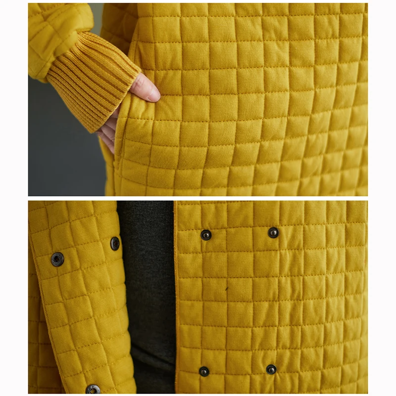 Women's Lightweight Cotton-Padded Jacket Ladys Mid-Length Jacket Korean Loose Cotton-Padded Coat New Quilted Jacket Fall Winter