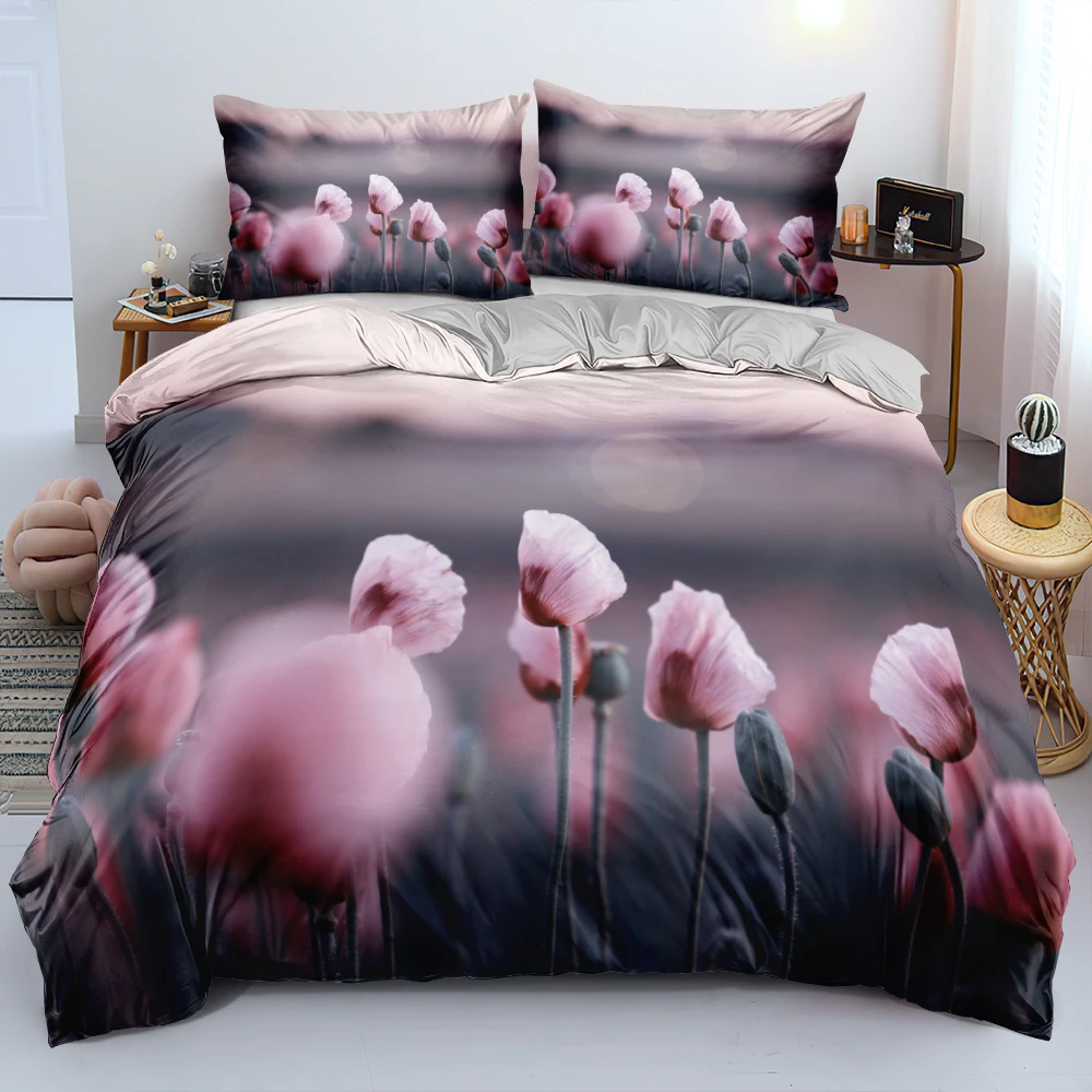 

Classic 3D Flower Bedding Sets Quilt Cover Set Comforter Covers Pillowcases Duvet Cover Bed Linen Queen 150x200 Size Bedspreads