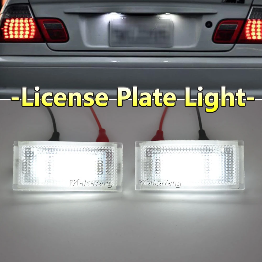 

2Pcs LED License Number Plate Light White Canbus Error Free For BMW 3-Series E46 2D M3 323i 328i 325i 330i 325xi 330xi 1998-2003