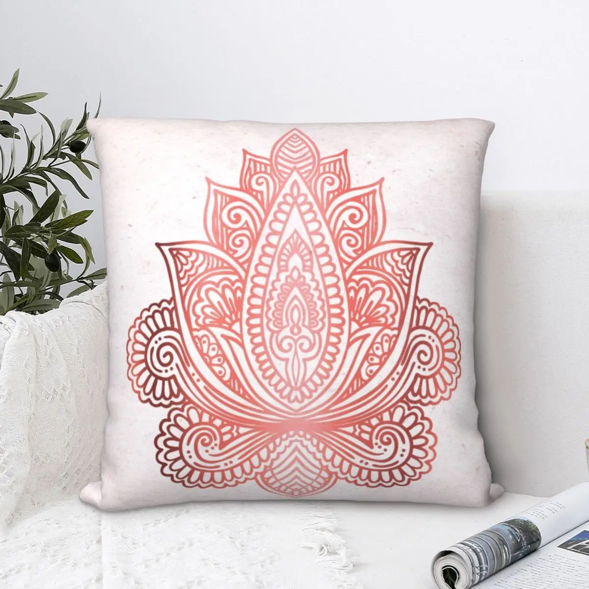 Чехол для подушки в виде Розы квадратной формы 45 х45 см | Дом и сад